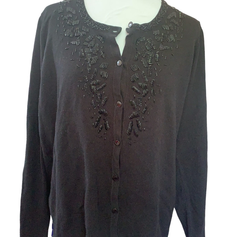 Susan Graver beaded cardigan